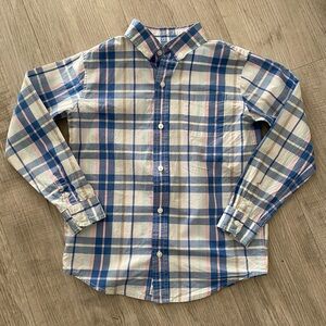 Janie and Jack Boys’ Long Sleeve Pastel Plaid Button Down Shirt Easter - Sz 7